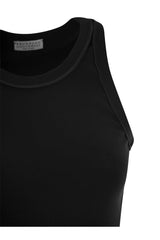 Women's Black Fitted Tank Top