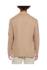 Men's Camel Wool Silk Blazer