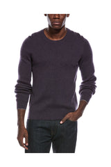 Men's Purple Wool Crewneck Sweater
