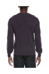 Men's Purple Wool Crewneck Sweater
