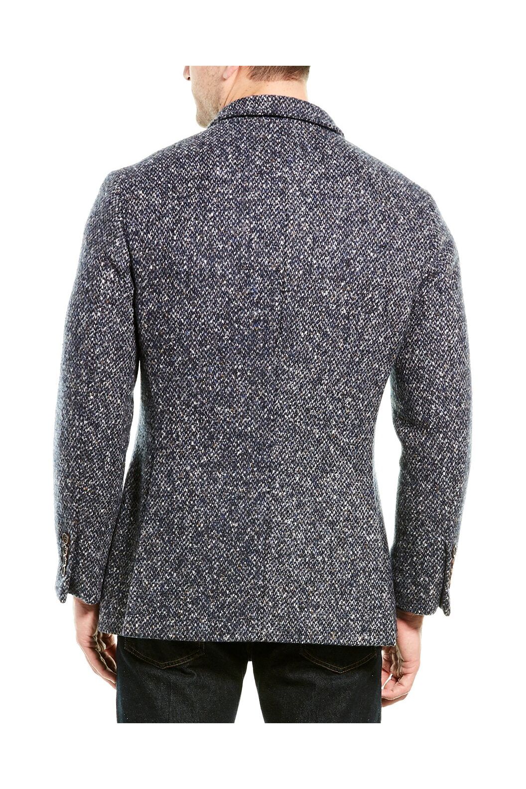 Brunello Cucinelli Men's Blue Wool Double Breasted Jacket