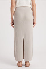 Women's Beige Cotton Knit Skirt