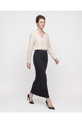 Women's Black Cable Knit Skirt