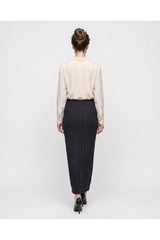 Women's Black Cable Knit Skirt