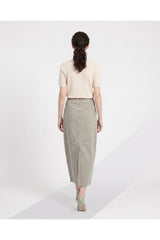 Women's Light Green Denim Skirt