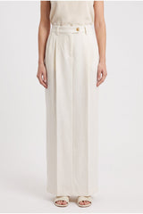 Women's White Wool Maxi Skirt