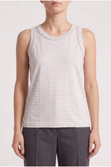 Women's Light Grey Striped Tank Top