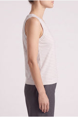 Women's Light Grey Striped Tank Top