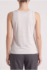 Women's Light Grey Striped Tank Top