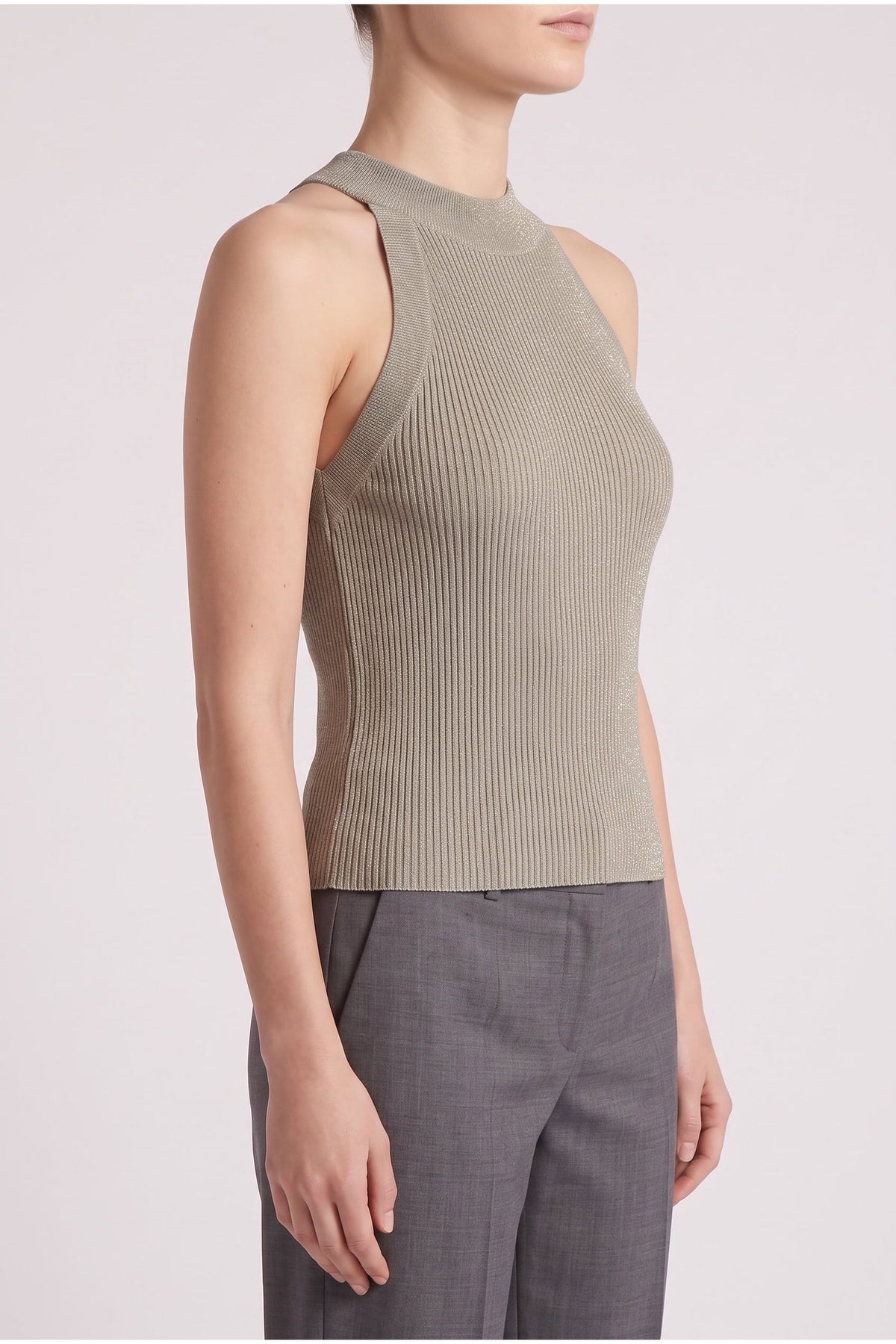 Women's Light Green Cashmere Tank Top