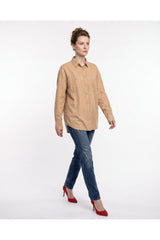 Brunello Cucinelli Women's Beige Linen Blend Shirt