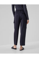 Women's Dark Blue Cargo Trousers