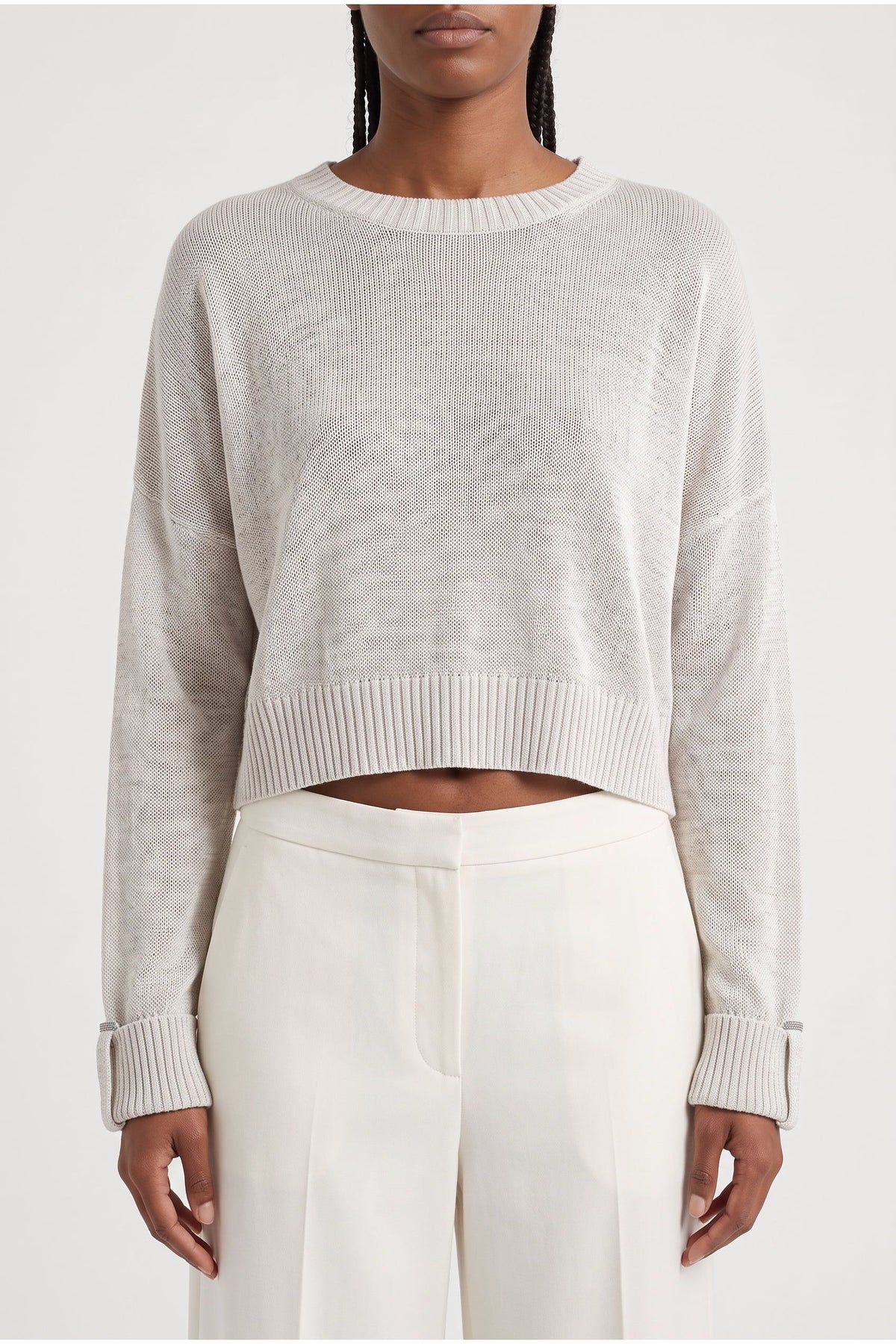 Women's Light Beige Relaxed Sweater