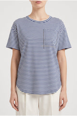 Women's Blue Striped Relaxed Shirt