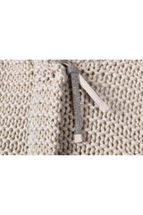Women's Beige Cotton Knit Sweater