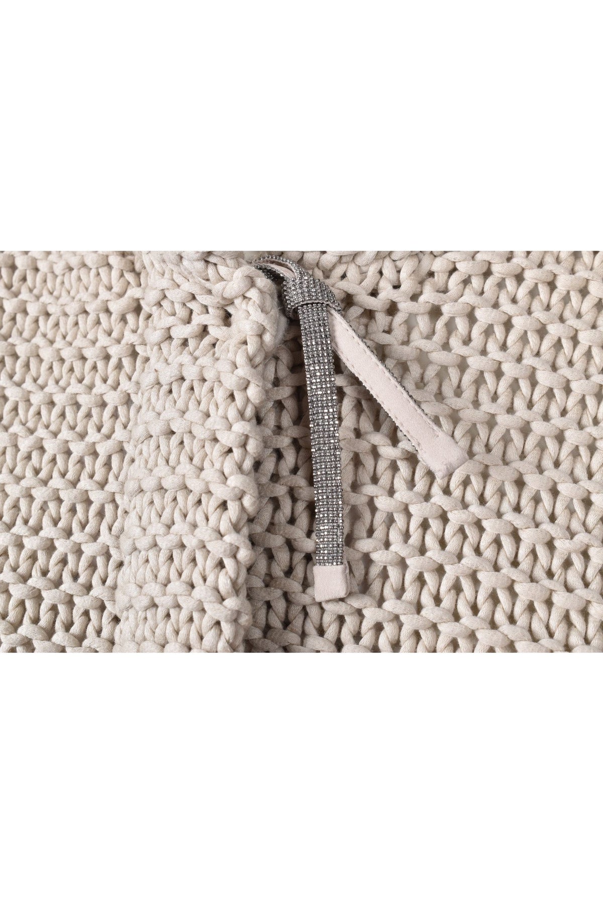 Women's Beige Cotton Knit Sweater