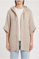 Women's Beige Cotton Knit Sweater