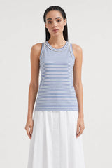 Women's Blue Striped Cotton Shirt