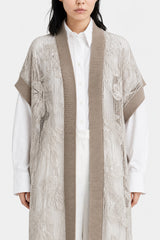 Brunello Cucinelli Women's Beige Long Openwork Sweater
