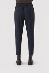 Brunello Cucinelli Women's Navy Wool Blend Trousers