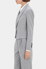 Brunello Cucinelli Women's Light Grey Wool Jacket