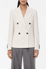 Women's Cream Double Breasted Jacket