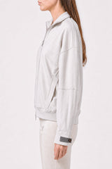 Women's Off White Zip Up Sweater