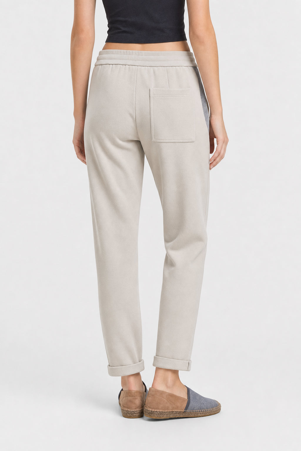Women's Light Beige Cotton Trousers