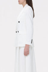 Brunello Cucinelli Women's White Double Breasted Jacket