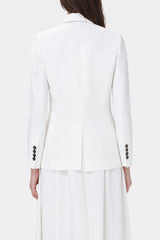 Brunello Cucinelli Women's White Double Breasted Jacket