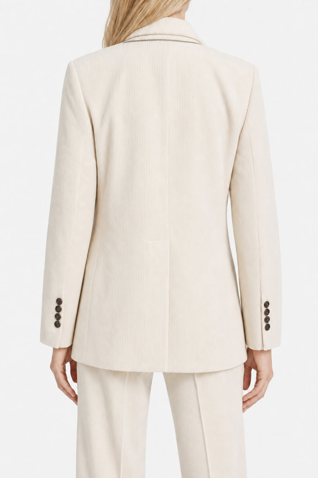 Brunello Cucinelli Women's Off White Double Breasted Jacket