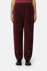 Women's Burgundy Corduroy Trousers