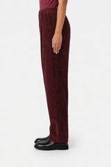 Women's Burgundy Corduroy Trousers