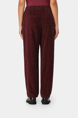 Women's Burgundy Corduroy Trousers