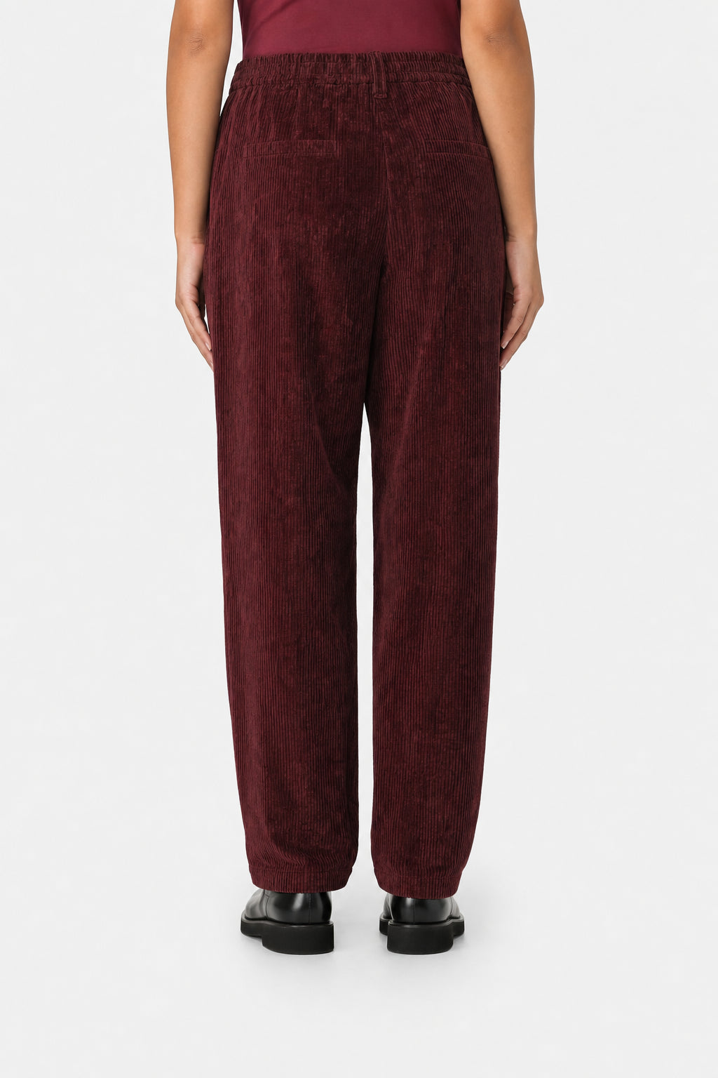 Women's Burgundy Corduroy Trousers