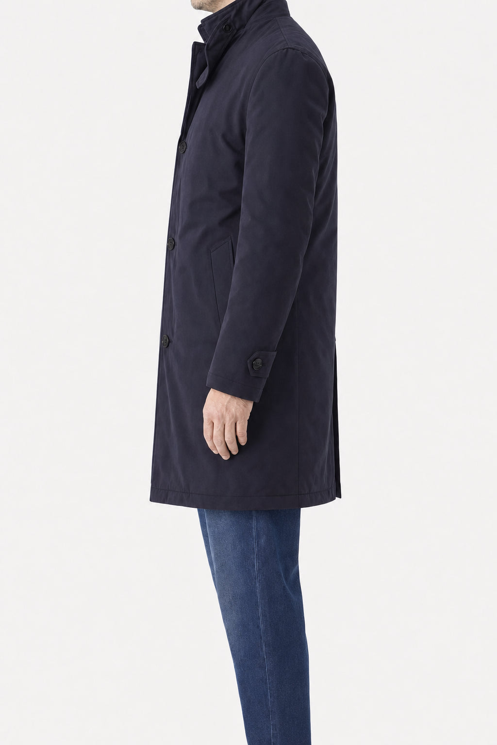 Men's Dark Blue Cotton Jacket