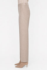 Women's Light Beige Velvet Trousers