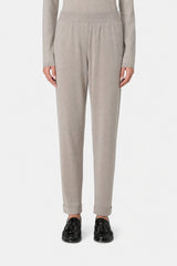 Women's Taupe Wool Silk Pants