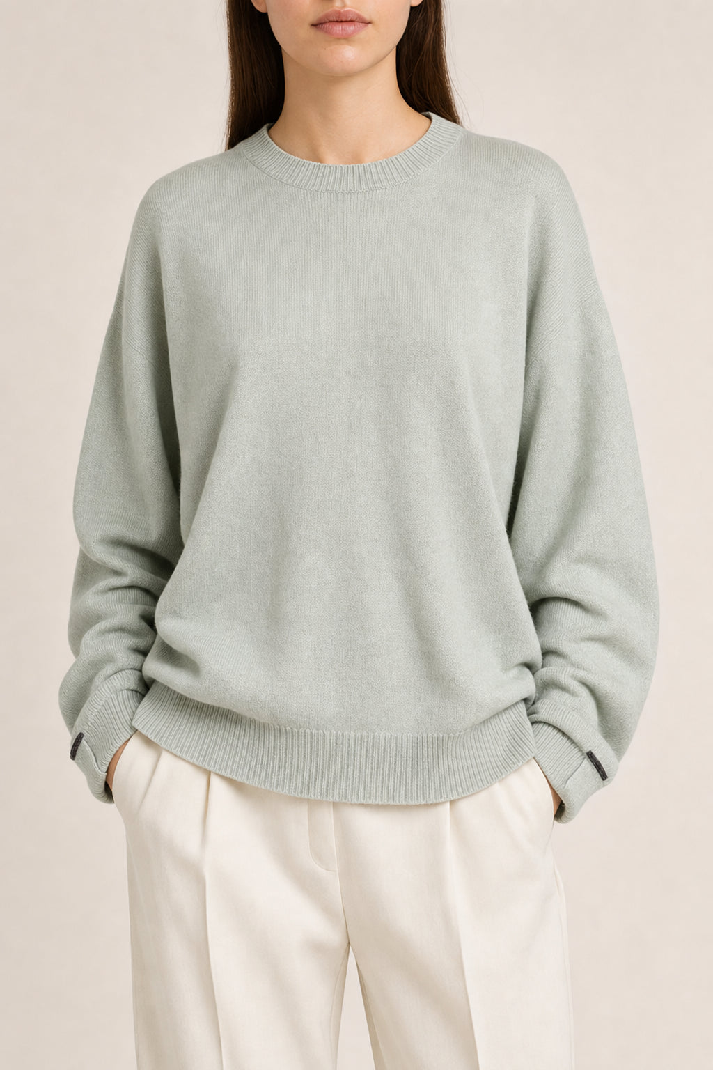 Women's Light Green Cashmere Sweater