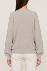 Women's Light Grey Cotton Sweater