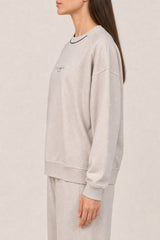 Women's Light Beige Cotton Sweatshirt