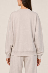 Women's Light Beige Cotton Sweatshirt