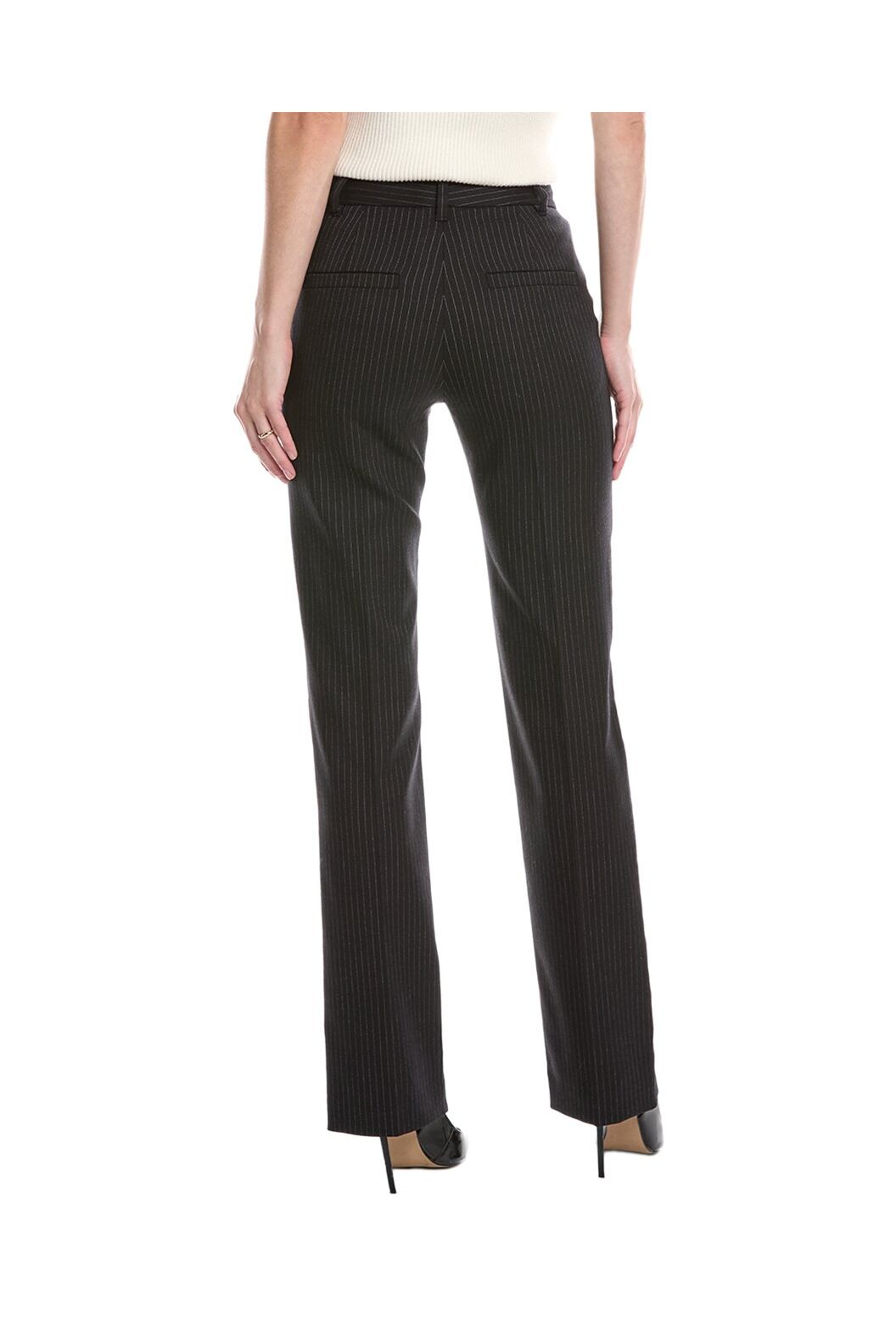 Women's Blue Wool Pinstripe Trousers