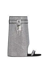 Givenchy |Shark Lock Ankle Sandals 90_Silvery