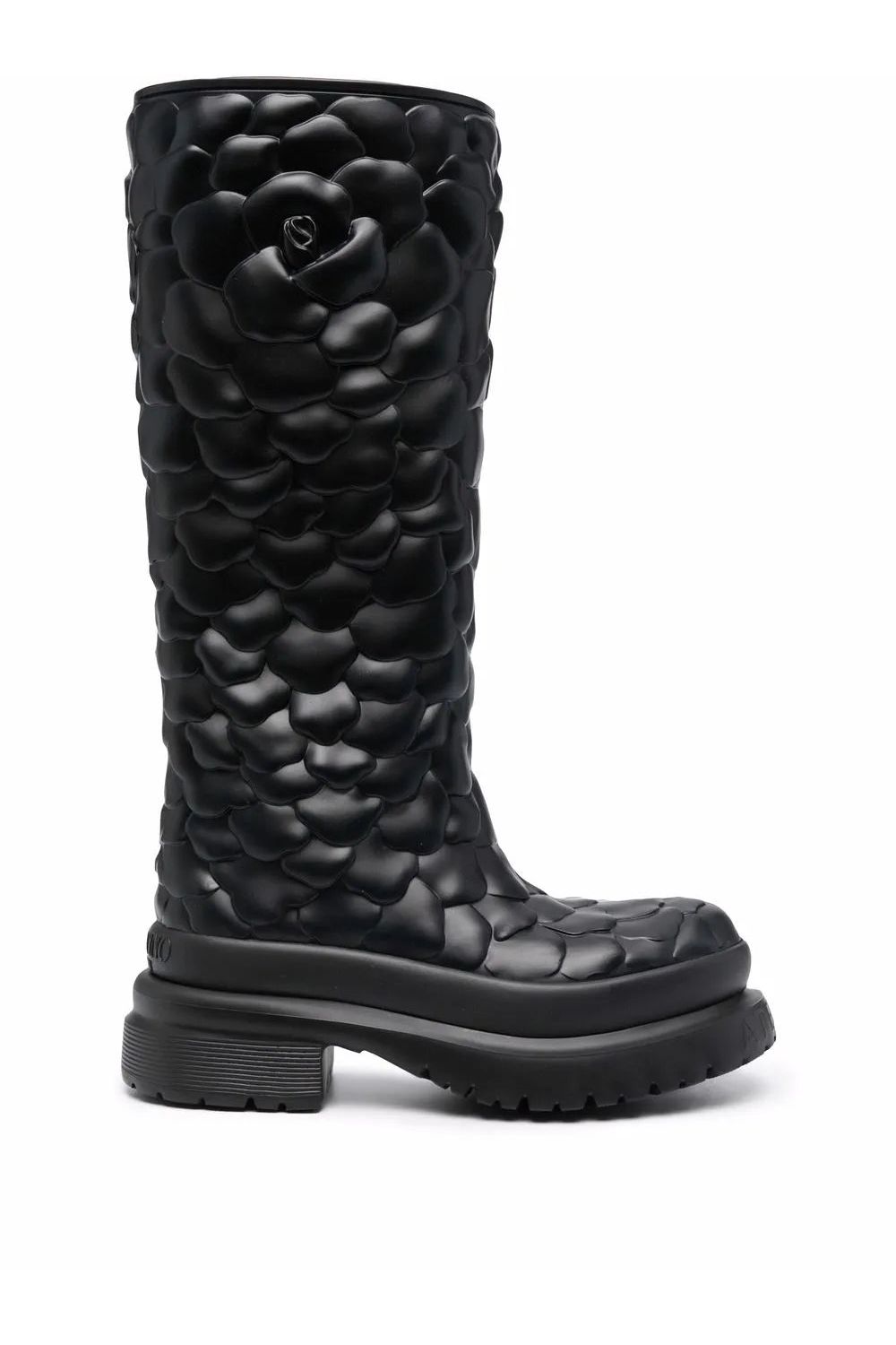 Valentino | Garavani Atelier Floral-Embossed Mid-Calf Rain Boots