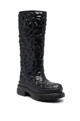 Valentino | Garavani Atelier Floral-Embossed Mid-Calf Rain Boots