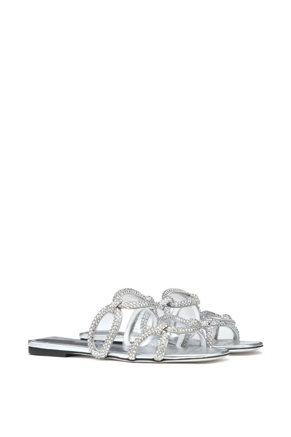 Valentino | Chain 1967 Crystal-Embellished Sandals
