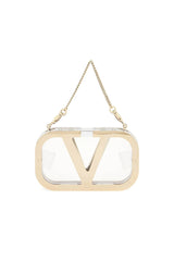 Valentino | Logo-Plaque Clear Clutch