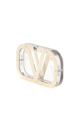 Valentino | Logo-Plaque Clear Clutch