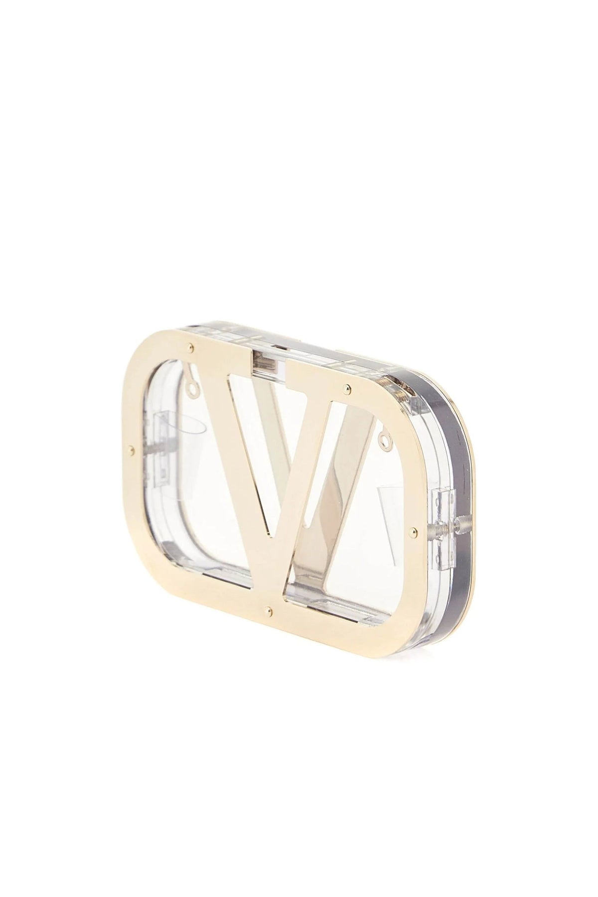 Valentino | Logo-Plaque Clear Clutch